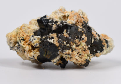 Lustrous Black Tourmaline On Feldspar - Raw Schorl Crystal Cluster - Natural Mineral Specimen - 29 Grams - Crystal Decor
