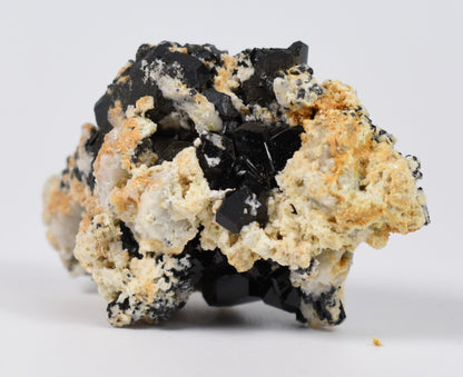 Lustrous Black Tourmaline On Feldspar - Raw Schorl Crystal Cluster - Natural Mineral Specimen - 29 Grams - Crystal Decor