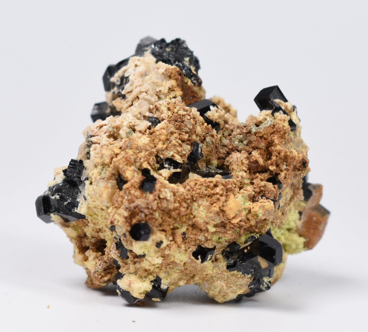 Lustrous Black Tourmaline On Feldspar - Raw Schorl Crystal Cluster - Natural Mineral Specimen - 28 Grams - Crystal Decor