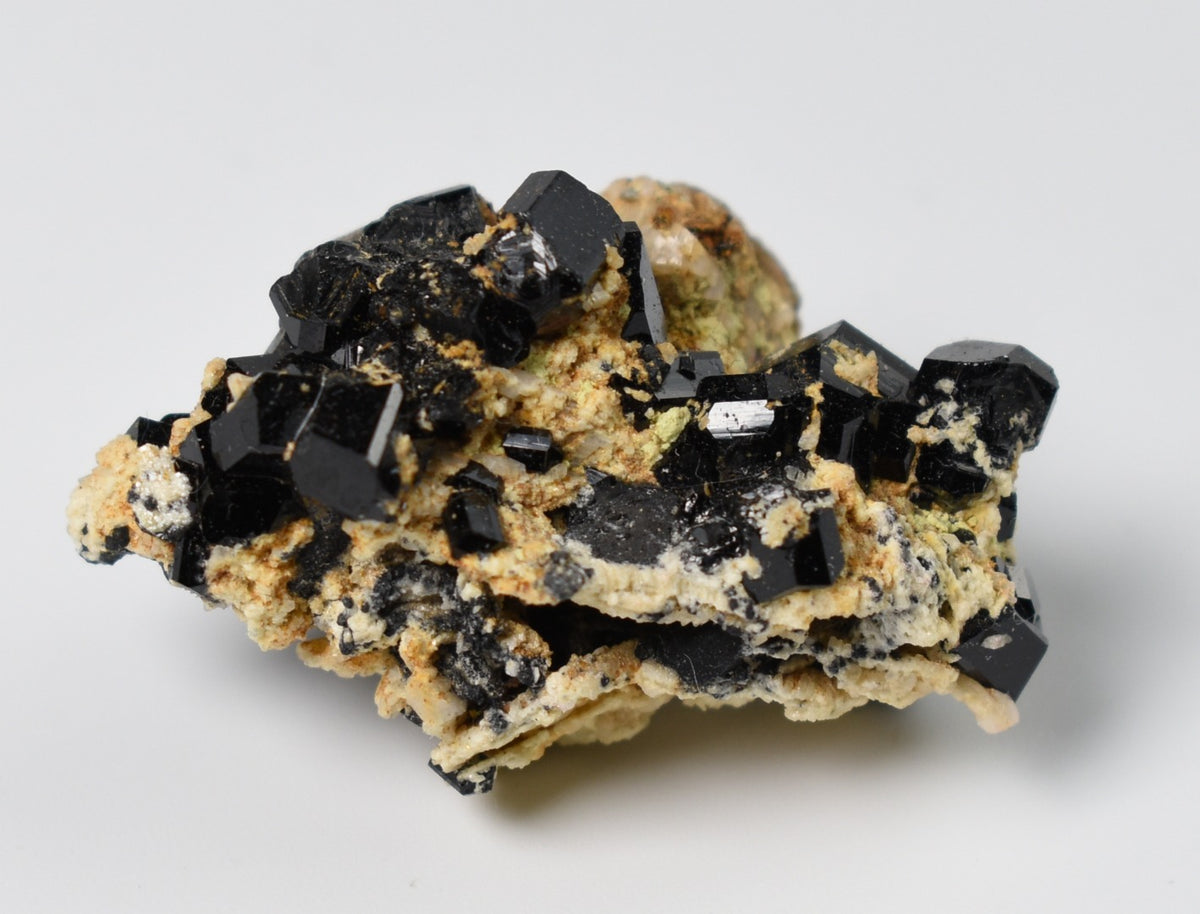 Lustrous Black Tourmaline On Feldspar - Raw Schorl Crystal Cluster - Natural Mineral Specimen - 15 Grams - Crystal Decor