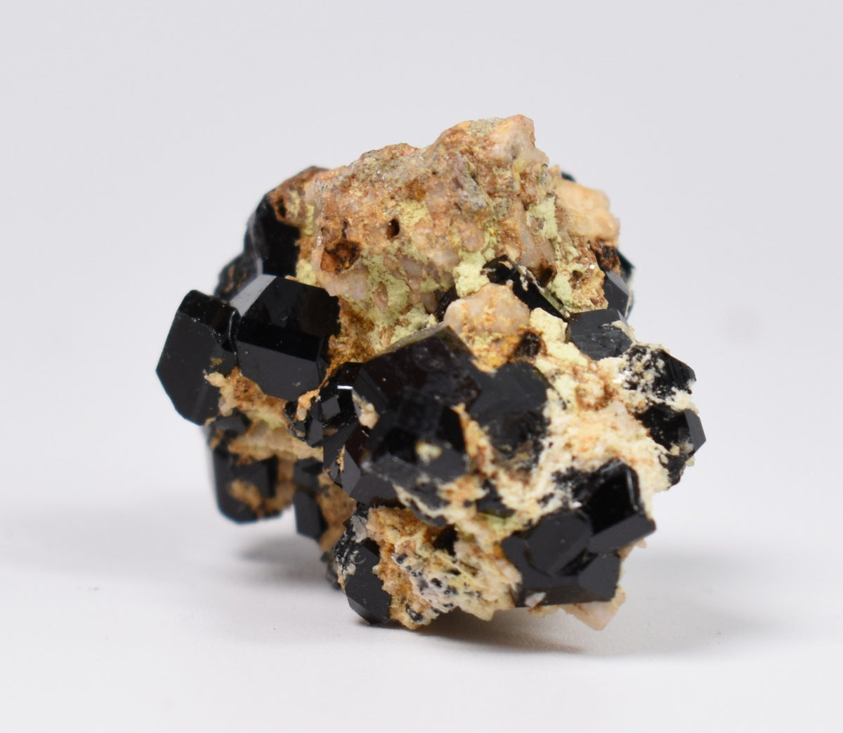 Lustrous Black Tourmaline On Feldspar - Raw Schorl Crystal Cluster - Natural Mineral Specimen - 15 Grams - Crystal Decor