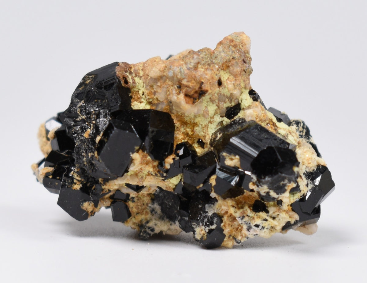 Lustrous Black Tourmaline On Feldspar - Raw Schorl Crystal Cluster - Natural Mineral Specimen - 15 Grams - Crystal Decor