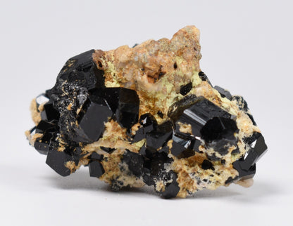 Lustrous Black Tourmaline On Feldspar - Raw Schorl Crystal Cluster - Natural Mineral Specimen - 15 Grams - Crystal Decor