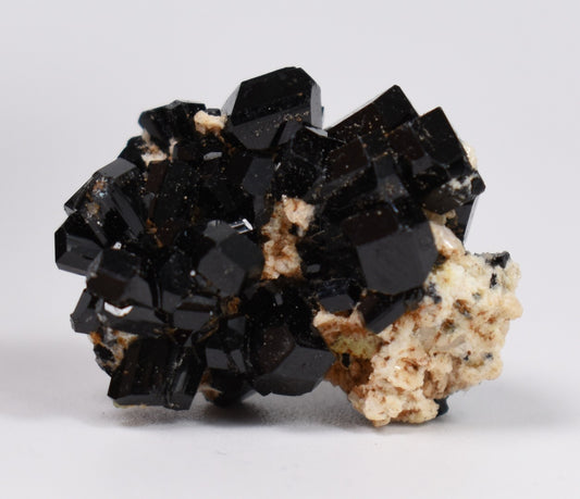 Lustrous Black Tourmaline On Feldspar - Raw Schorl Crystal Cluster - Natural Mineral Specimen - 7 Grams - Crystal Decor