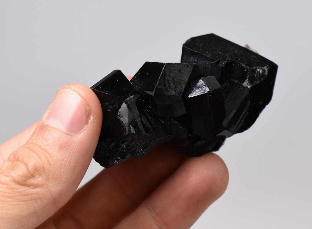 Lustrous Black Tourmaline - Raw Schorl Crystal Cluster - Natural Mineral Specimen - 90 Grams - Crystal Decor