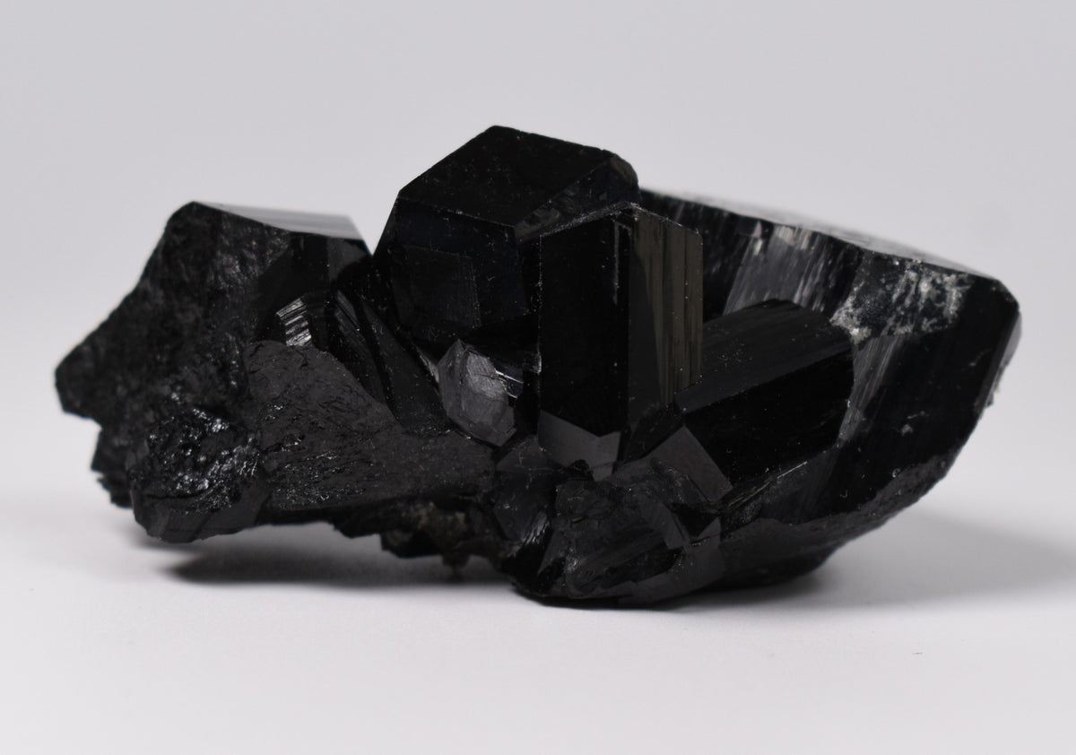 Lustrous Black Tourmaline - Raw Schorl Crystal Cluster - Natural Mineral Specimen - 90 Grams - Crystal Decor