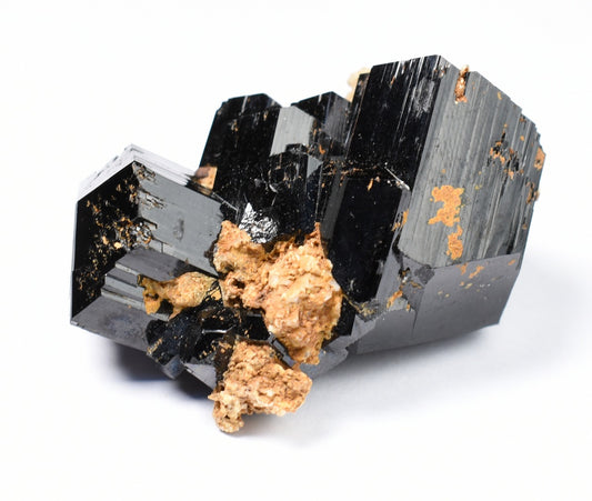 Lustrous Black Tourmaline On Feldspar - Raw Schorl Crystal Cluster - Natural Mineral Specimen - 67 Grams - Crystal Decor