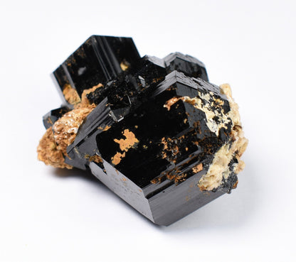 Lustrous Black Tourmaline On Feldspar - Raw Schorl Crystal Cluster - Natural Mineral Specimen - 67 Grams - Crystal Decor