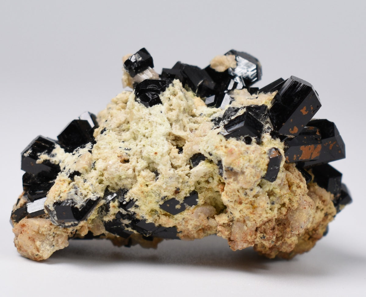 Lustrous Black Tourmaline On Feldspar - Raw Schorl Crystal Cluster - Natural Mineral Specimen - 34 Grams - Crystal Decor