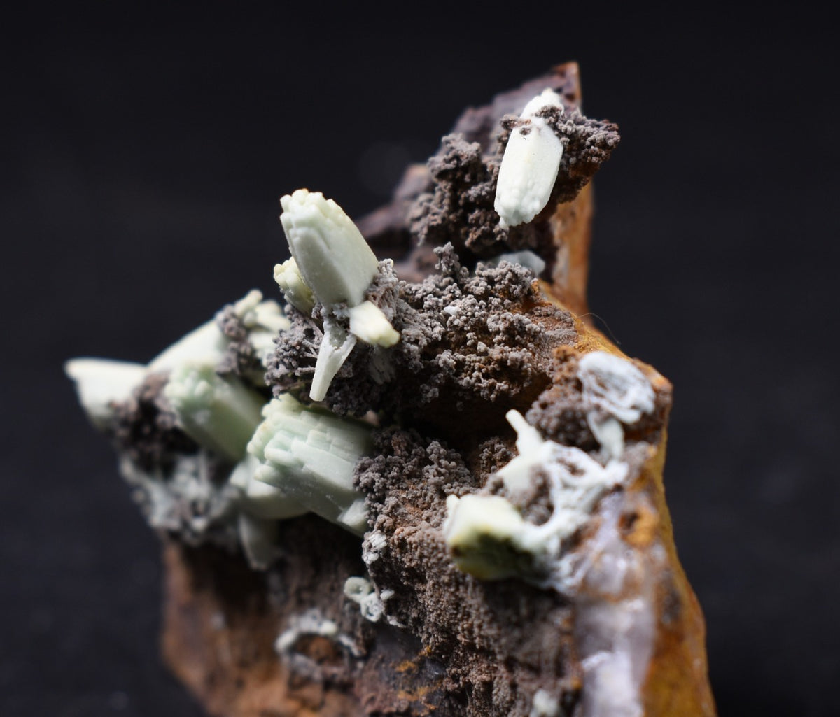 Rare Plumbogummite Cluster - Daoping Mine, China, Blue-Green Pseudomorphs after Pyromorphite - 53 grams