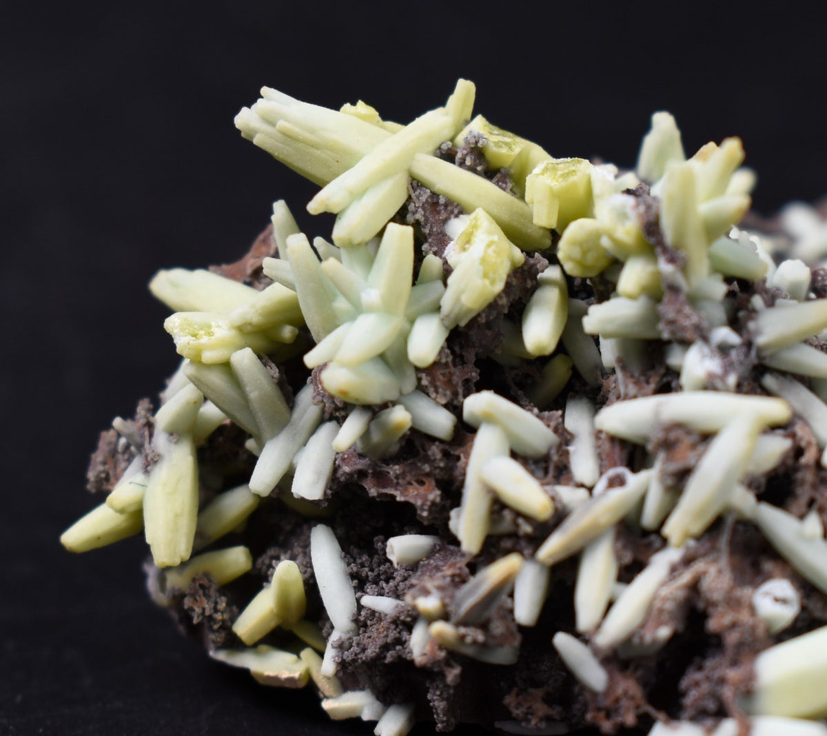 Rare Plumbogummite Cluster - Daoping Mine, China, Blue-Green Pseudomorphs after Pyromorphite - 40 grams