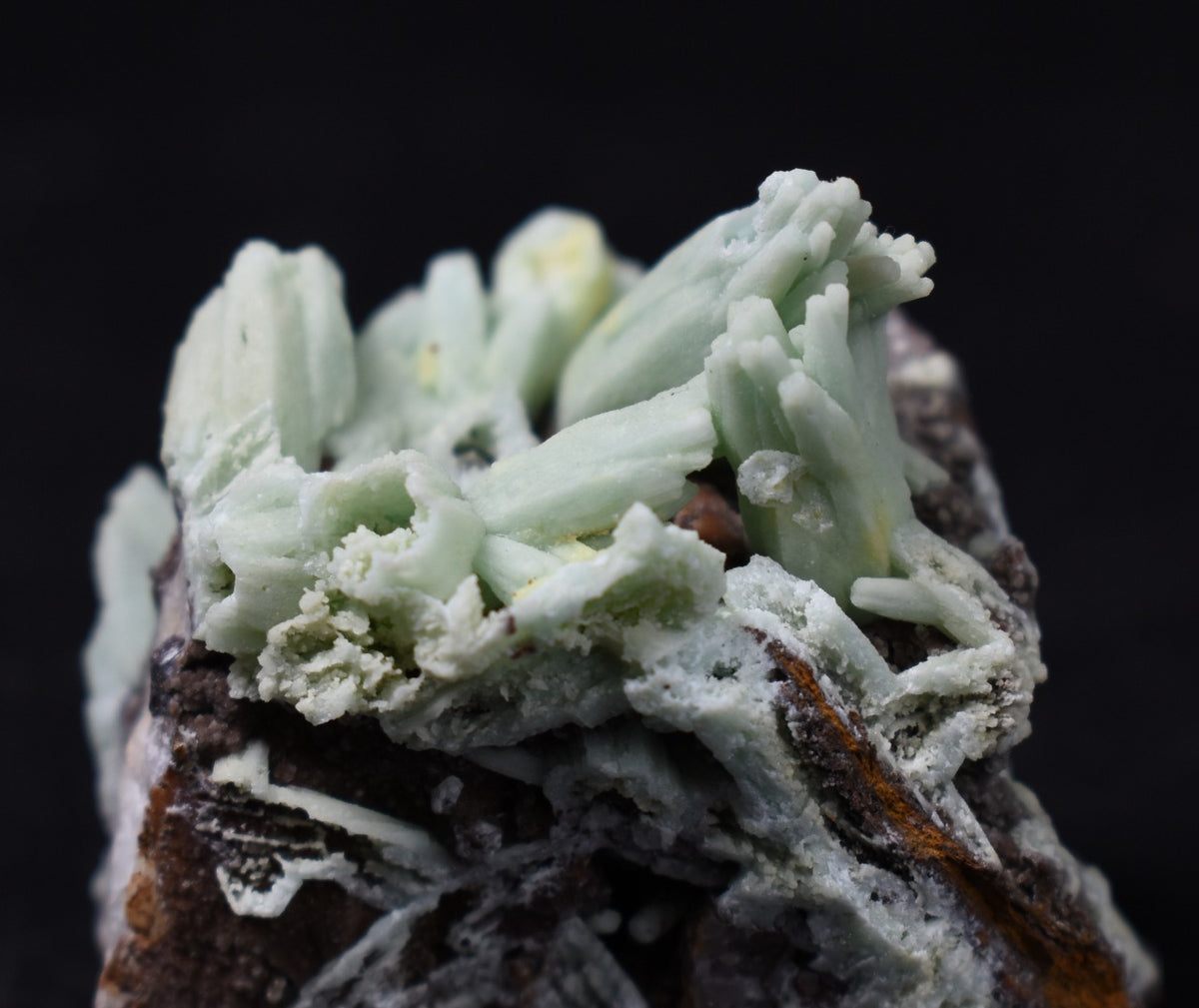 Rare Plumbogummite Cluster - Daoping Mine, China, Blue-Green Pseudomorphs after Pyromorphite - 39 grams