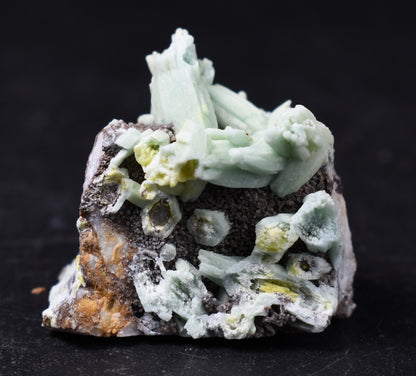 Rare Plumbogummite Cluster - Daoping Mine, China, Blue-Green Pseudomorphs after Pyromorphite - 39 grams