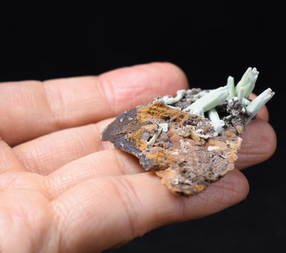 Rare Plumbogummite Cluster - Daoping Mine, China, Blue-Green Pseudomorphs after Pyromorphite - 12 grams