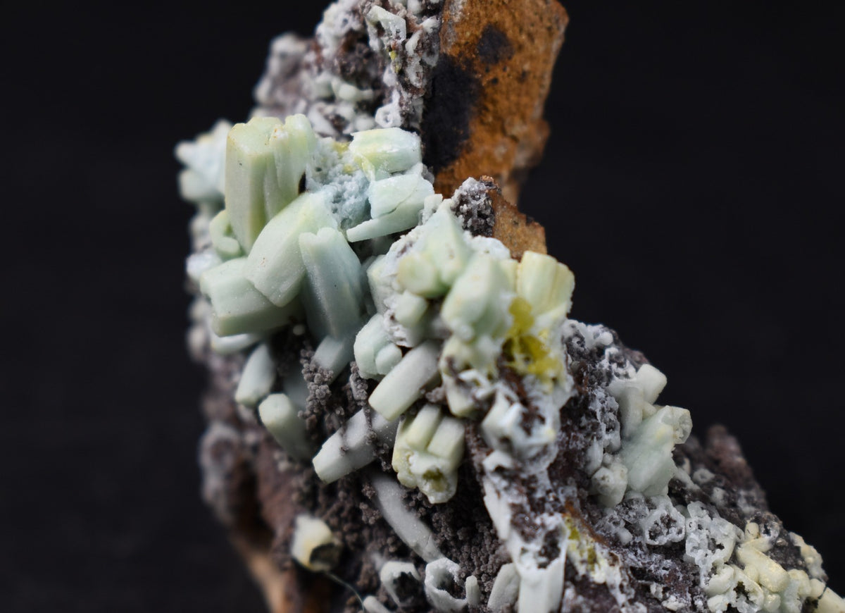 Rare Plumbogummite Cluster - Daoping Mine, China, Blue-Green Pseudomorphs after Pyromorphite - 52 grams