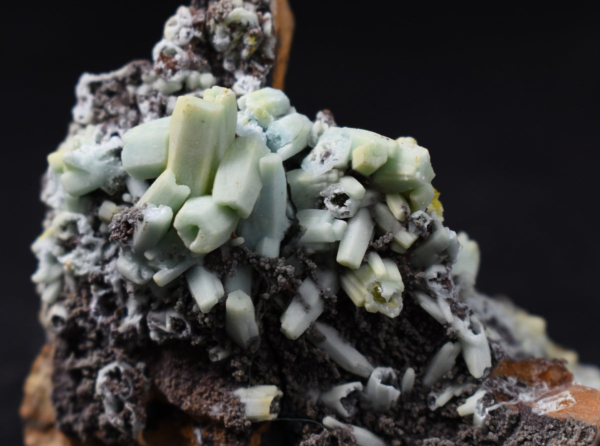 Rare Plumbogummite Cluster - Daoping Mine, China, Blue-Green Pseudomorphs after Pyromorphite - 52 grams