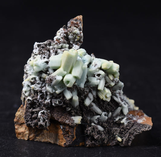Rare Plumbogummite Cluster - Daoping Mine, China, Blue-Green Pseudomorphs after Pyromorphite - 52 grams