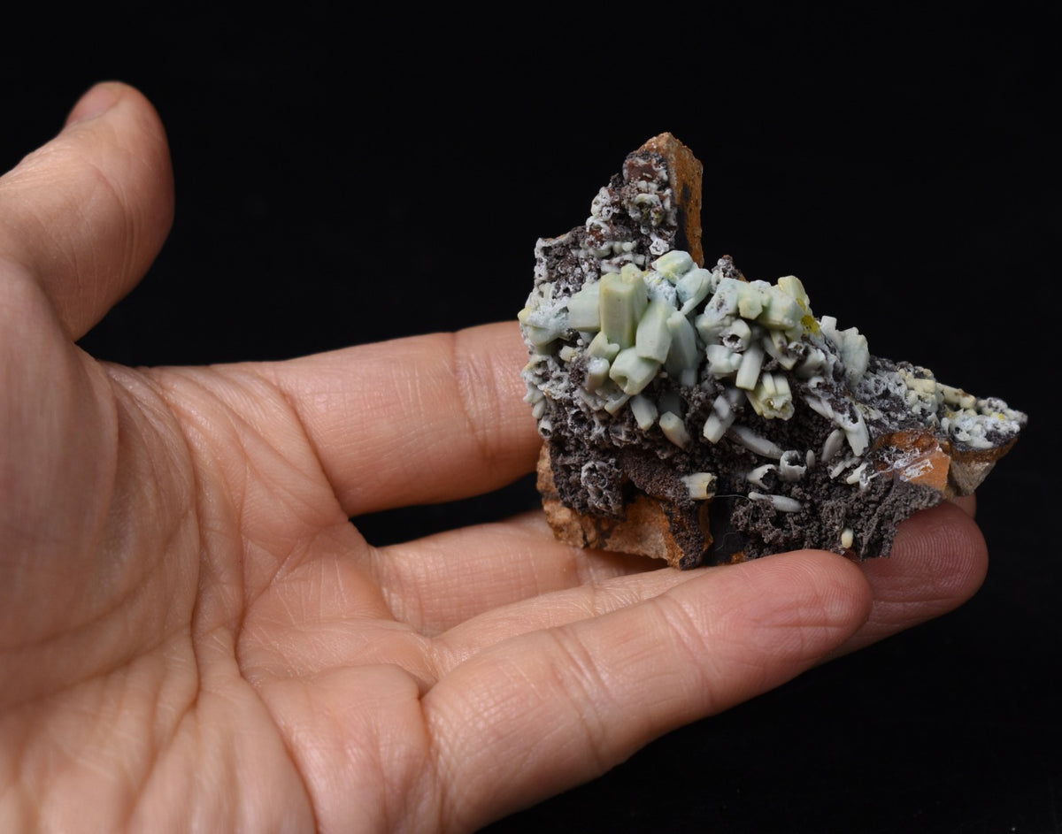 Rare Plumbogummite Cluster - Daoping Mine, China, Blue-Green Pseudomorphs after Pyromorphite - 52 grams