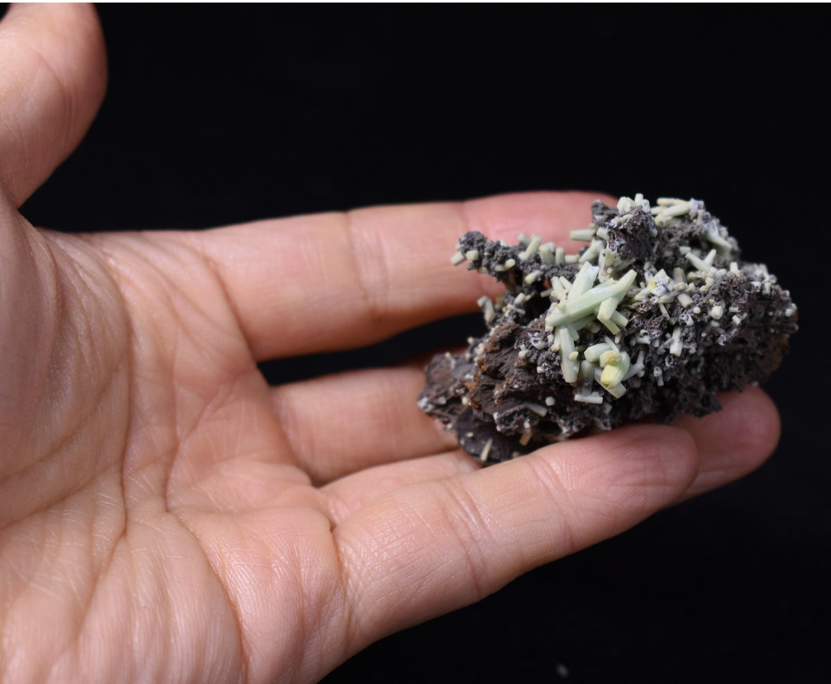 Rare Plumbogummite Cluster - Daoping Mine, China, Blue-Green Pseudomorphs after Pyromorphite - 21 grams