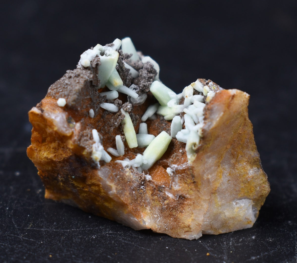 Rare Plumbogummite Cluster - Daoping Mine, China, Blue-Green Pseudomorphs after Pyromorphite - 14 grams