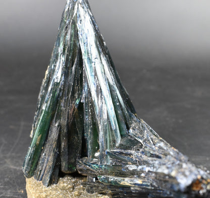 Large Rare Vivianite Crystal from Brazil - Deep Blue-Green Prismatic Blades, Brazilian Vivianite Specimen, Collector Mineral - 453g - #01