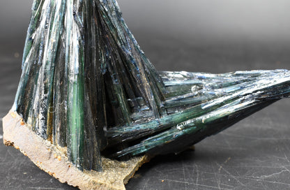 Large Rare Vivianite Crystal from Brazil - Deep Blue-Green Prismatic Blades, Brazilian Vivianite Specimen, Collector Mineral - 453g - #01
