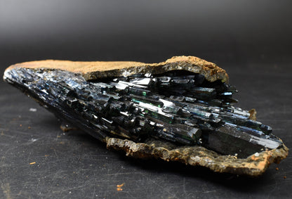 Large Rare Vivianite Crystal from Brazil - Deep Blue-Green Prismatic Blades, Brazilian Vivianite Specimen, Collector Mineral - 624g - #02