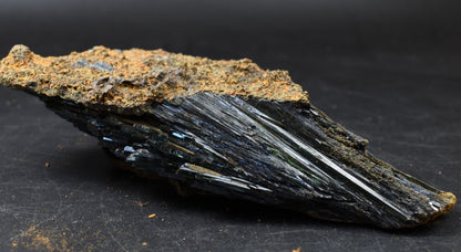 Large Rare Vivianite Crystal from Brazil - Deep Blue-Green Prismatic Blades, Brazilian Vivianite Specimen, Collector Mineral - 624g - #02