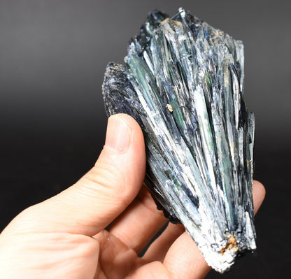 Large Rare Vivianite Crystal from Brazil - Deep Blue-Green Prismatic Blades, Brazilian Vivianite Specimen, Collector Mineral - 257g - #03