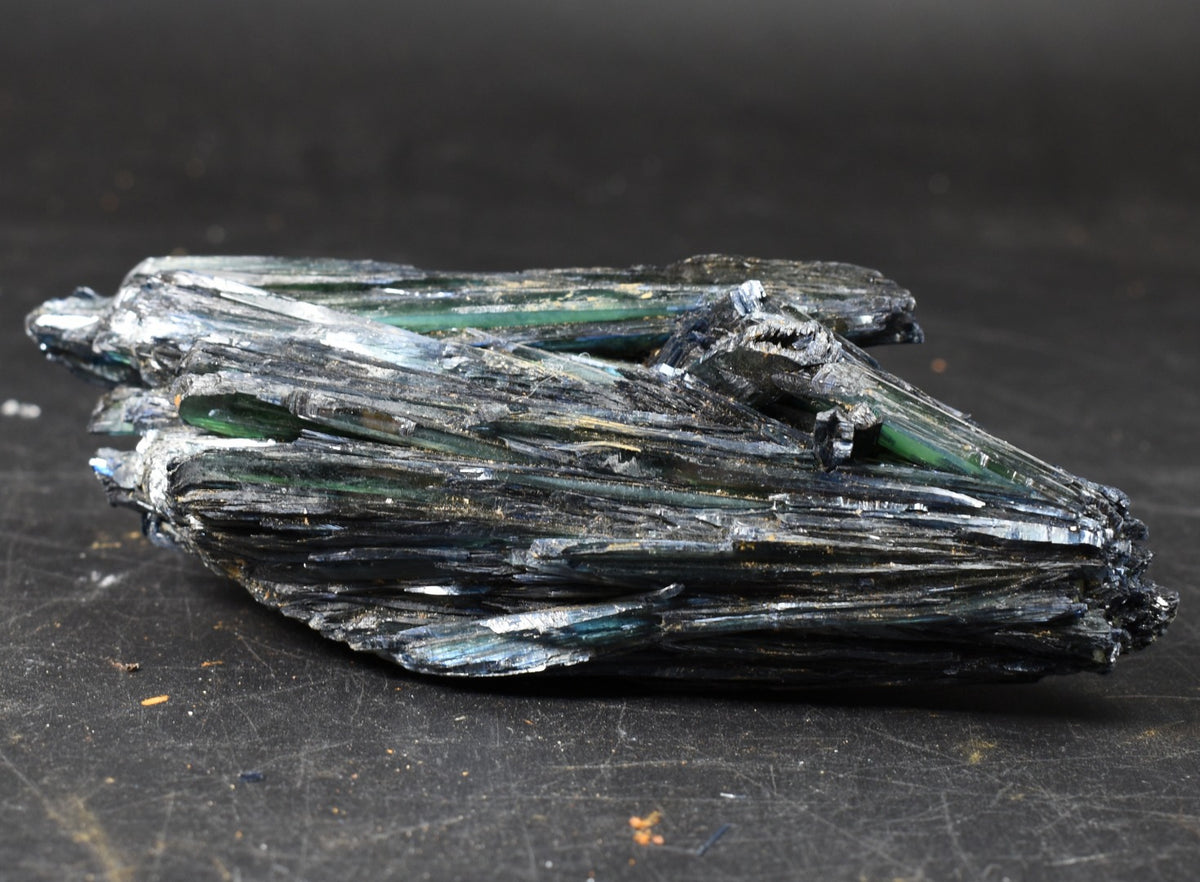 Large Rare Vivianite Crystal from Brazil - Deep Blue-Green Prismatic Blades, Brazilian Vivianite Specimen, Collector Mineral - 257g - #03