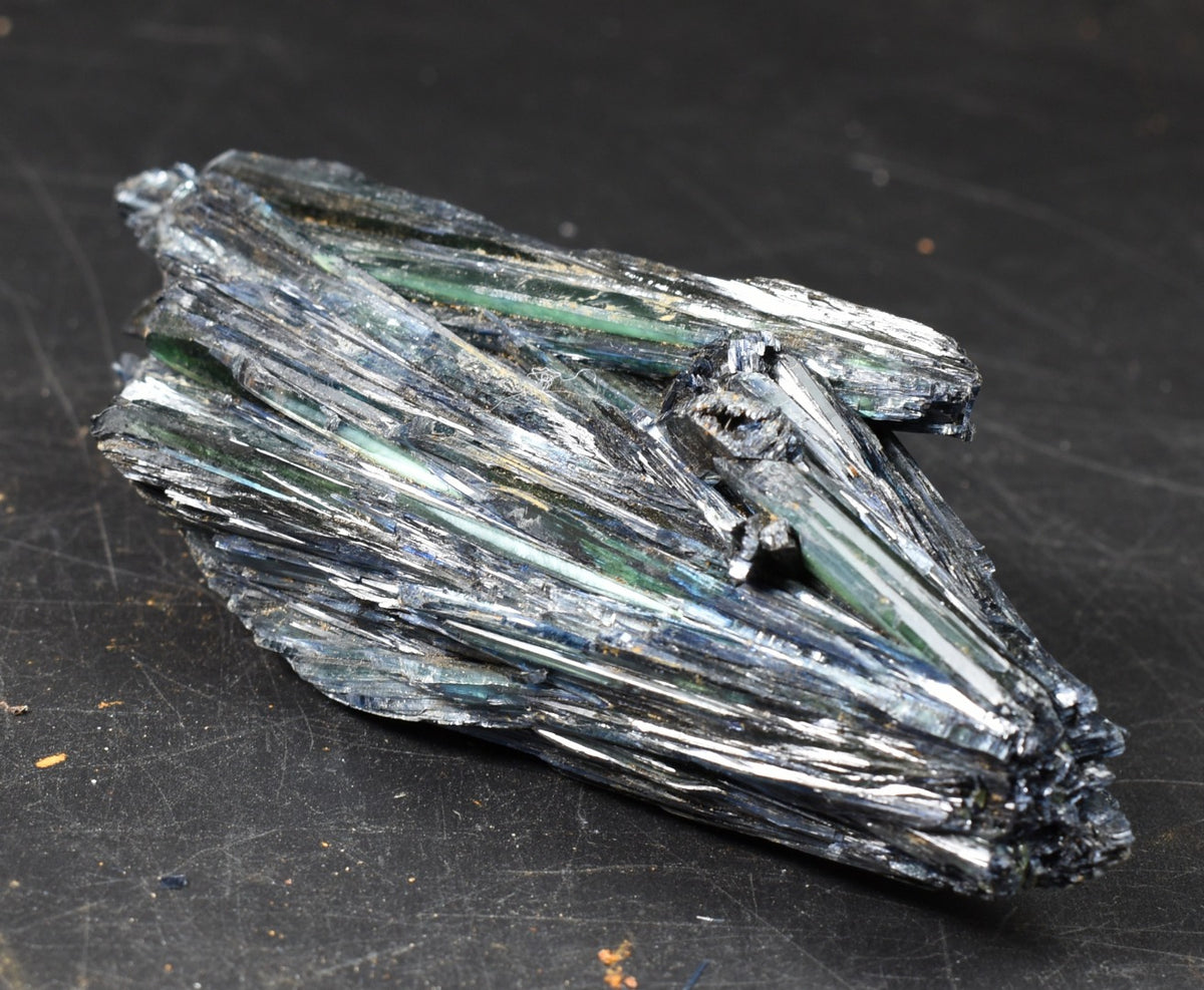 Large Rare Vivianite Crystal from Brazil - Deep Blue-Green Prismatic Blades, Brazilian Vivianite Specimen, Collector Mineral - 257g - #03