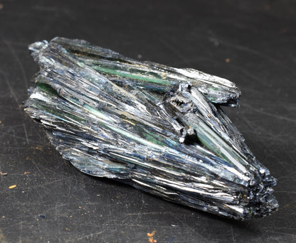 Large Rare Vivianite Crystal from Brazil - Deep Blue-Green Prismatic Blades, Brazilian Vivianite Specimen, Collector Mineral - 257g - #03