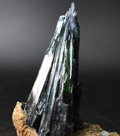 Large Rare Vivianite Crystal from Brazil - Deep Blue-Green Prismatic Blades, Brazilian Vivianite Specimen, Collector Mineral - 695g - #06