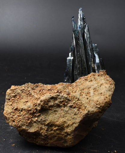 Large Rare Vivianite Crystal from Brazil - Deep Blue-Green Prismatic Blades, Brazilian Vivianite Specimen, Collector Mineral - 695g - #06