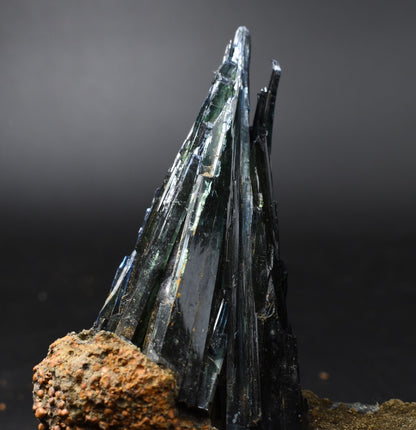 Large Rare Vivianite Crystal from Brazil - Deep Blue-Green Prismatic Blades, Brazilian Vivianite Specimen, Collector Mineral - 695g - #06