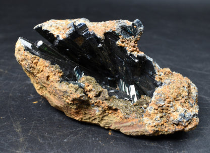 Large Rare Vivianite Crystal from Brazil - Deep Blue-Green Prismatic Blades, Brazilian Vivianite Specimen, Collector Mineral - 359g - #07