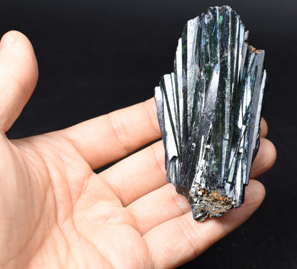 Rare Vivianite Crystal from Brazil - Deep Blue-Green Prismatic Blades, Brazilian Vivianite Specimen, Collector Mineral - 90g - #09