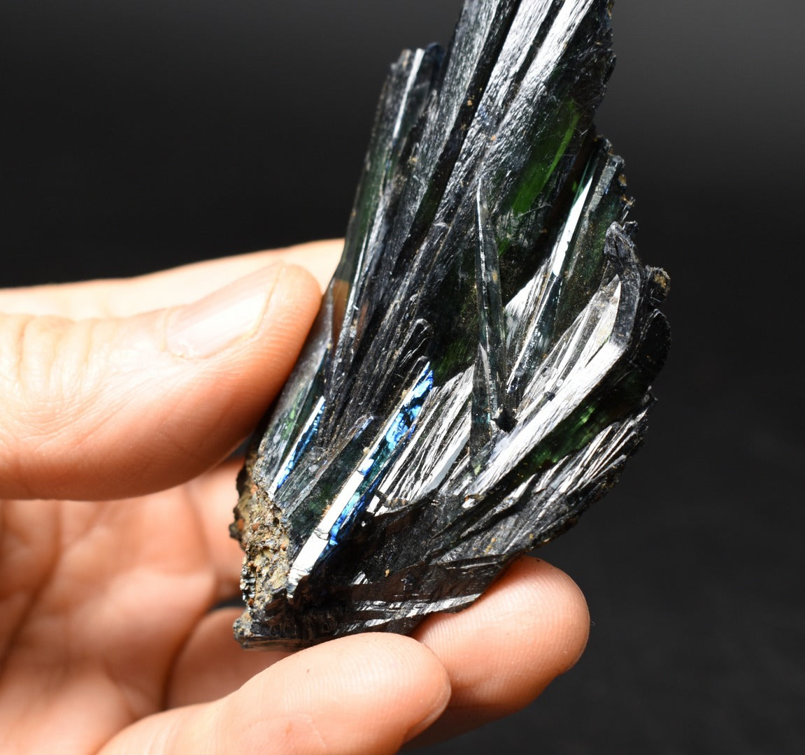 Rare Vivianite Crystal from Brazil - Deep Blue-Green Prismatic Blades, Brazilian Vivianite Specimen, Collector Mineral - 57g - #10