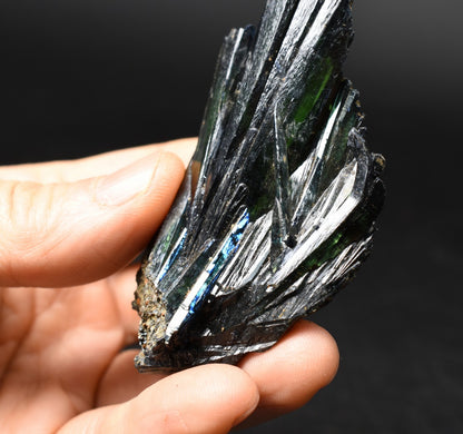 Rare Vivianite Crystal from Brazil - Deep Blue-Green Prismatic Blades, Brazilian Vivianite Specimen, Collector Mineral - 57g - #10