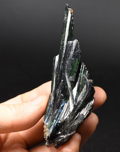 Rare Vivianite Crystal from Brazil - Deep Blue-Green Prismatic Blades, Brazilian Vivianite Specimen, Collector Mineral - 57g - #10