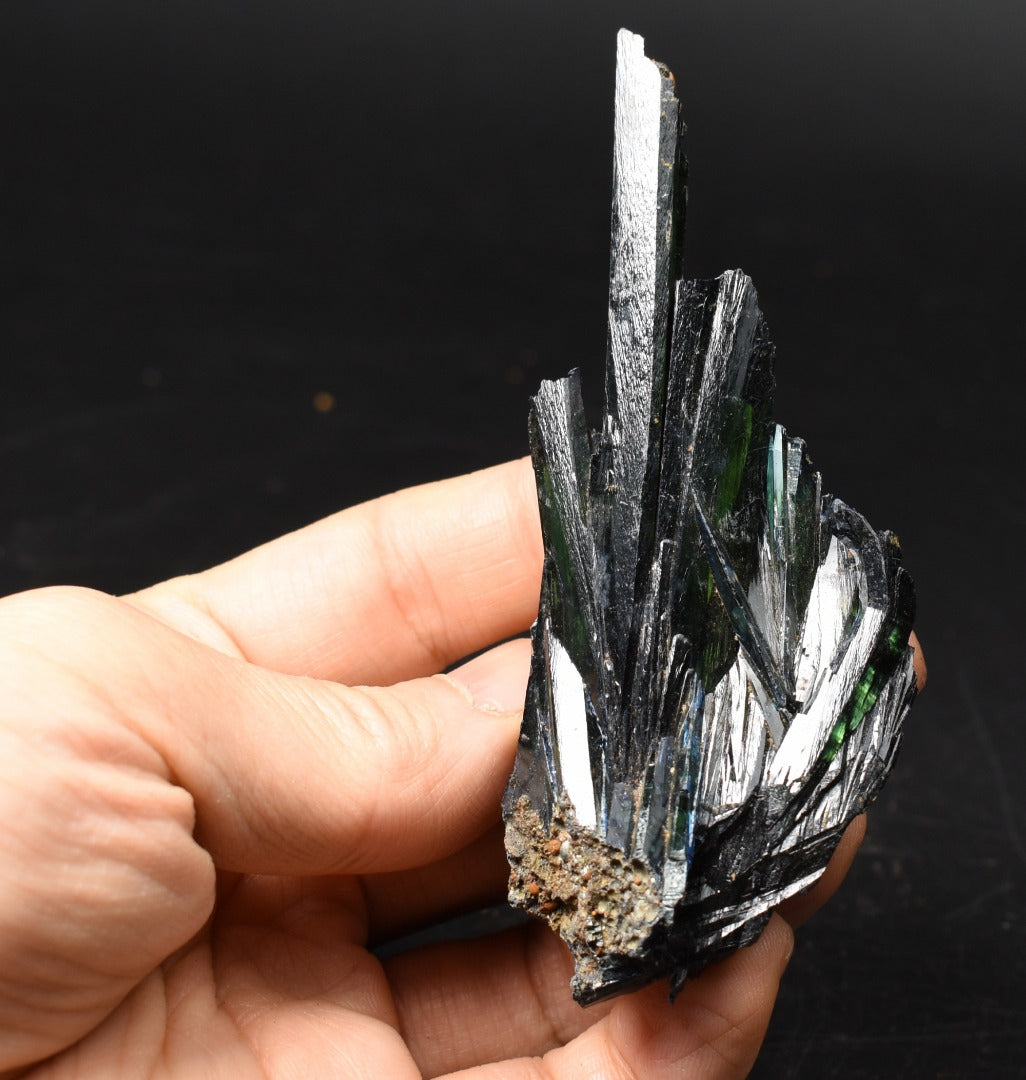 Rare Vivianite Crystal from Brazil - Deep Blue-Green Prismatic Blades, Brazilian Vivianite Specimen, Collector Mineral - 57g - #10