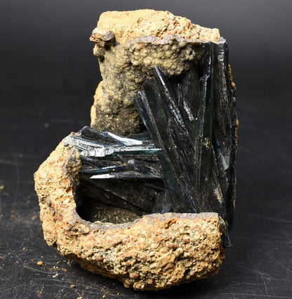 Large Rare Vivianite Crystal from Brazil - Deep Blue-Green Prismatic Blades, Brazilian Vivianite Specimen, Collector Mineral - 436g - #11
