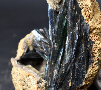 Large Rare Vivianite Crystal from Brazil - Deep Blue-Green Prismatic Blades, Brazilian Vivianite Specimen, Collector Mineral - 436g - #11