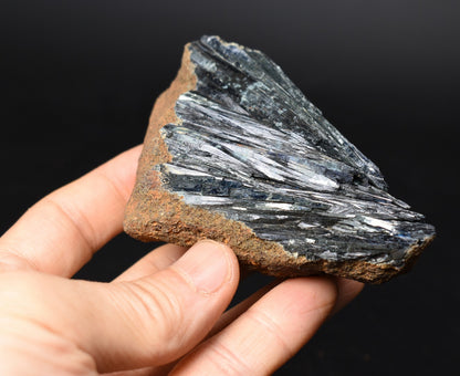 Large Rare Vivianite Crystal from Brazil - Deep Blue-Green Prismatic Blades, Brazilian Vivianite Specimen, Collector Mineral - 116g - #12
