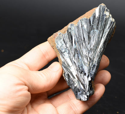 Large Rare Vivianite Crystal from Brazil - Deep Blue-Green Prismatic Blades, Brazilian Vivianite Specimen, Collector Mineral - 116g - #12