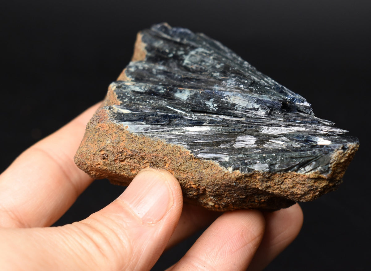 Large Rare Vivianite Crystal from Brazil - Deep Blue-Green Prismatic Blades, Brazilian Vivianite Specimen, Collector Mineral - 116g - #12
