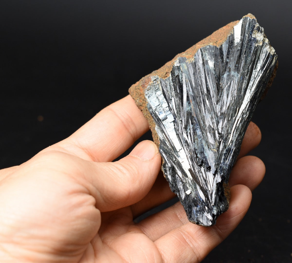 Large Rare Vivianite Crystal from Brazil - Deep Blue-Green Prismatic Blades, Brazilian Vivianite Specimen, Collector Mineral - 116g - #12