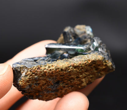 Rare Vivianite Crystal from Brazil - Deep Blue-Green Prismatic Blades, Brazilian Vivianite Specimen, Collector Mineral - 25g - #13