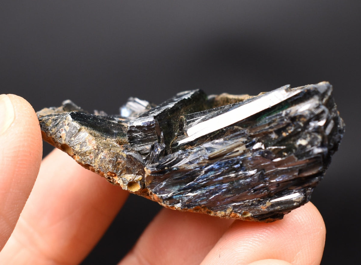 Rare Vivianite Crystal from Brazil - Deep Blue-Green Prismatic Blades, Brazilian Vivianite Specimen, Collector Mineral - 25g - #13