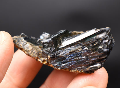 Rare Vivianite Crystal from Brazil - Deep Blue-Green Prismatic Blades, Brazilian Vivianite Specimen, Collector Mineral - 25g - #13